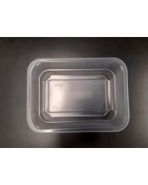 68100128 - PP sealbak glad - transparant - 187x137x36mm 500ml