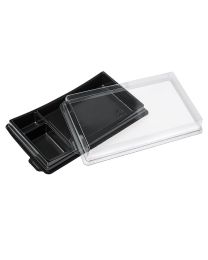 69010086 - Sushi verpakking bodem RPET zwart 173x101x23mm  - K84298