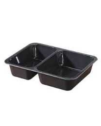 Duni bakje menu CPET zwart 225x175x43mm 1110ml 2 comp
