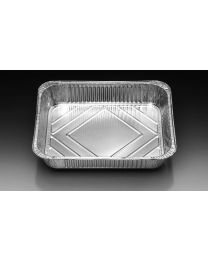 71010044 - Alu gastro 1/2 bak met gerolde rand - zilver - 323x262x55mm 3610ml