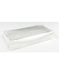 73000146 - RPET deksel voor presenteerschotel PAGODA - transparant - 216x116x35mm