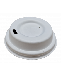 75410002 - COUVERCLE BAGASSE DOME WIT diam 63mm - S01063