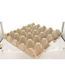 80100004 - Emballage d'oeuf fibres végétales plateau 25 lbs gris pour 20 oeufs - L25