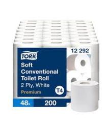 Tork Soft Conventional Toilet Roll 9,4cmx25m (200 vel) - T4 PREMIUM 2-laags