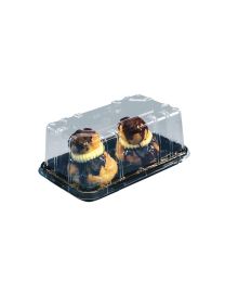 62030070 - RPET patisseriedeksel ventilerend ACTIPACK 1410DXN01 - transparant - INT 145x105x45mm