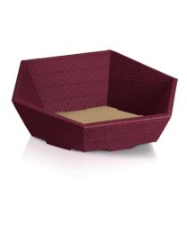 PRESENTEERKORF ZESHOEKIG AUBERGINE