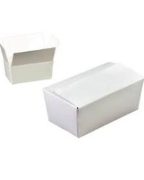 Kartonnen pralinedoos voor 2 pralines - wit - 65x37x33m