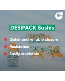 Desipack Sushi lid transparant 160x105 mm
