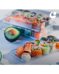 Desipack Sushi tray transparant 115x55 mm