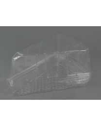 62010175 - RPET patisseriedoos taartpunt met scharnierdeksel ventilerend PATIPACK PP150H80P - transparant - INT 162x135x80mm