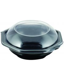 69000012 - Duni ravier catering PS OCTABOWL noir/transp 190x190x71mm couvercle à charn