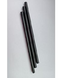 PP herbruikbare rietjes recht - zwart - 220x7mm