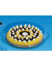 RPET patisseriedoos met scharnierdeksel ventilerend PATIPACK G290 - transparant - INT ø275x50mm