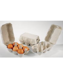 Emballage d'oeufs en pulpe PICK&PACK 3x6 gris M/L - gris