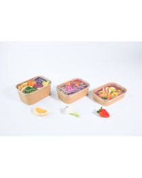 Container carton POKEPACK rectangulaire brun 172x120x79mm 1000ml
