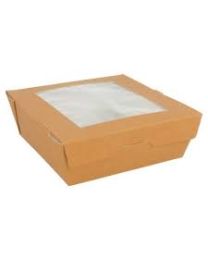 Bakje karton LUNCHIPACK kraft + lid carton/RPET RPET