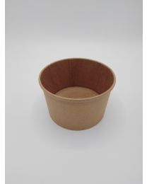 61600050 - Kartonnen pot - bruin kraft  - ø115x69mm 480ml