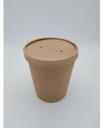 61600052 - Container karton bruine kraft rond 118x131mm 960ml