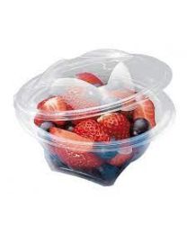 66000005 - RPET saladeverpakking met afscheurbaar scharnierdeksel SEKIPACK SLR1000 - transparant - ø185x102mm 1000ml