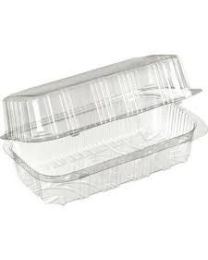 62000008 - RPET patisseriedoos met scharnierdeksel hermetisch afgesloten TOUTIPACK TO1912H75NVT - transparant - INT 180x115x75mm