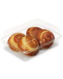 62000039 - RPET patisseriedoos met scharnierdeksel hermetisch afgesloten TRAITIPACK P X10,5H80 - transparant - INT 225x90x80mm