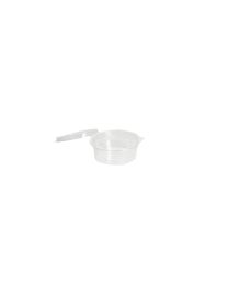 Ravier en RPET avec couvercle à charnière OLIPACK OLI251 - transparent - ø120x47mm 250ml