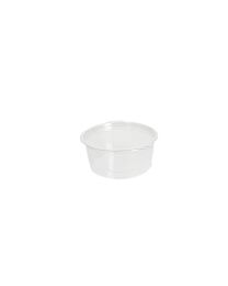 Ravier en RPET avec couvercle à charnière OLIPACK OLI751 - transparent - ø150x65mm 750ml