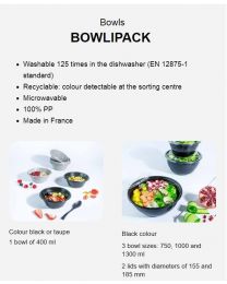 Bowlipack Wave Design herbruikbare bowl 1300 ml