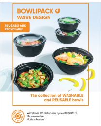 Bowlipack Wave Design couvercle réutilisable 1000/1300 ml