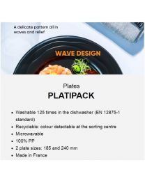 Platipack Wave Design herbruikbaar bord dia. 240 mm - ARREUSE240N