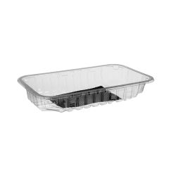 Ravier scellable en RPET + buvant noir MP2500 ELITE - transparent - 232x146x38mm